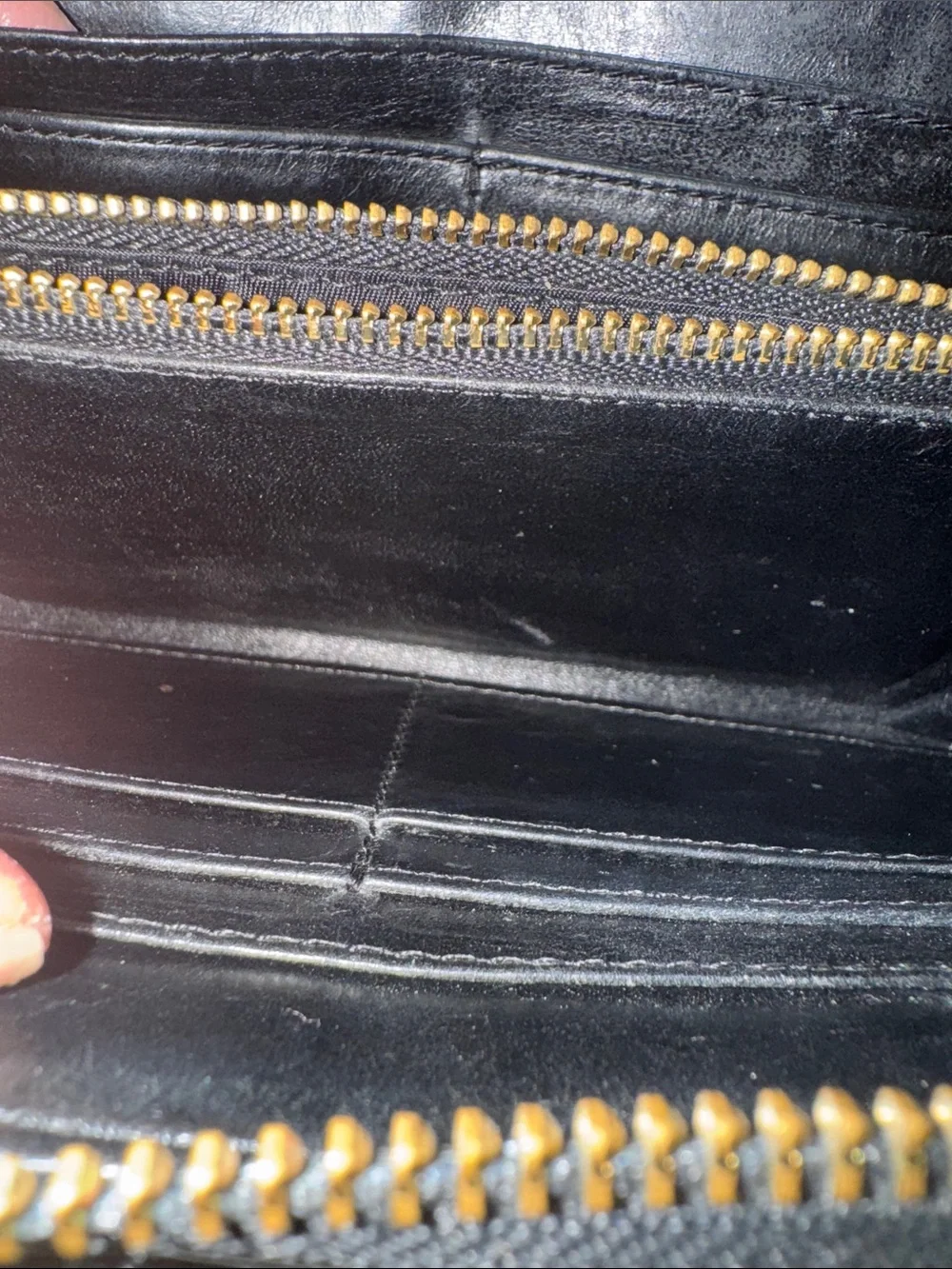 Black Wallets Embossed Zip Wristlet